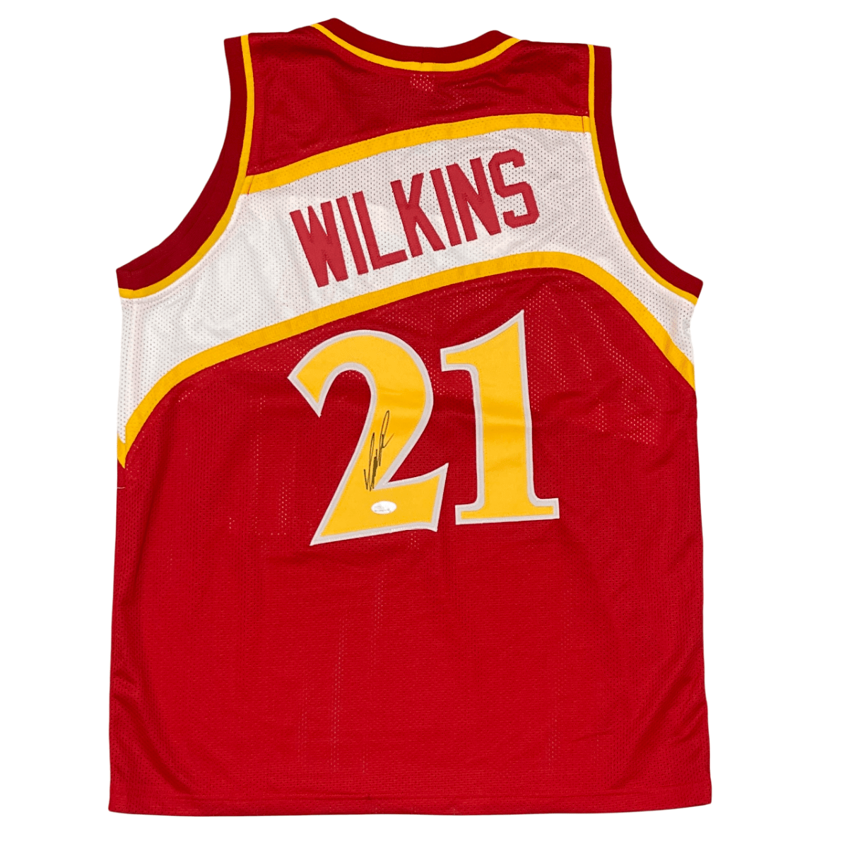 Dominique Wilkins Signed Atlanta Hawks Custom Red Jersey JSA COA