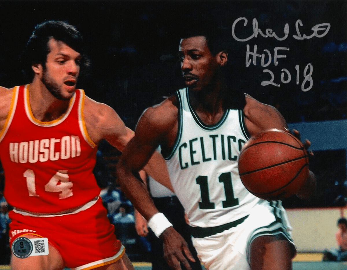Charlie Scott Signed Celtics 8x10 Photo w/ HOF 2018 Beckett Witness BAS COA