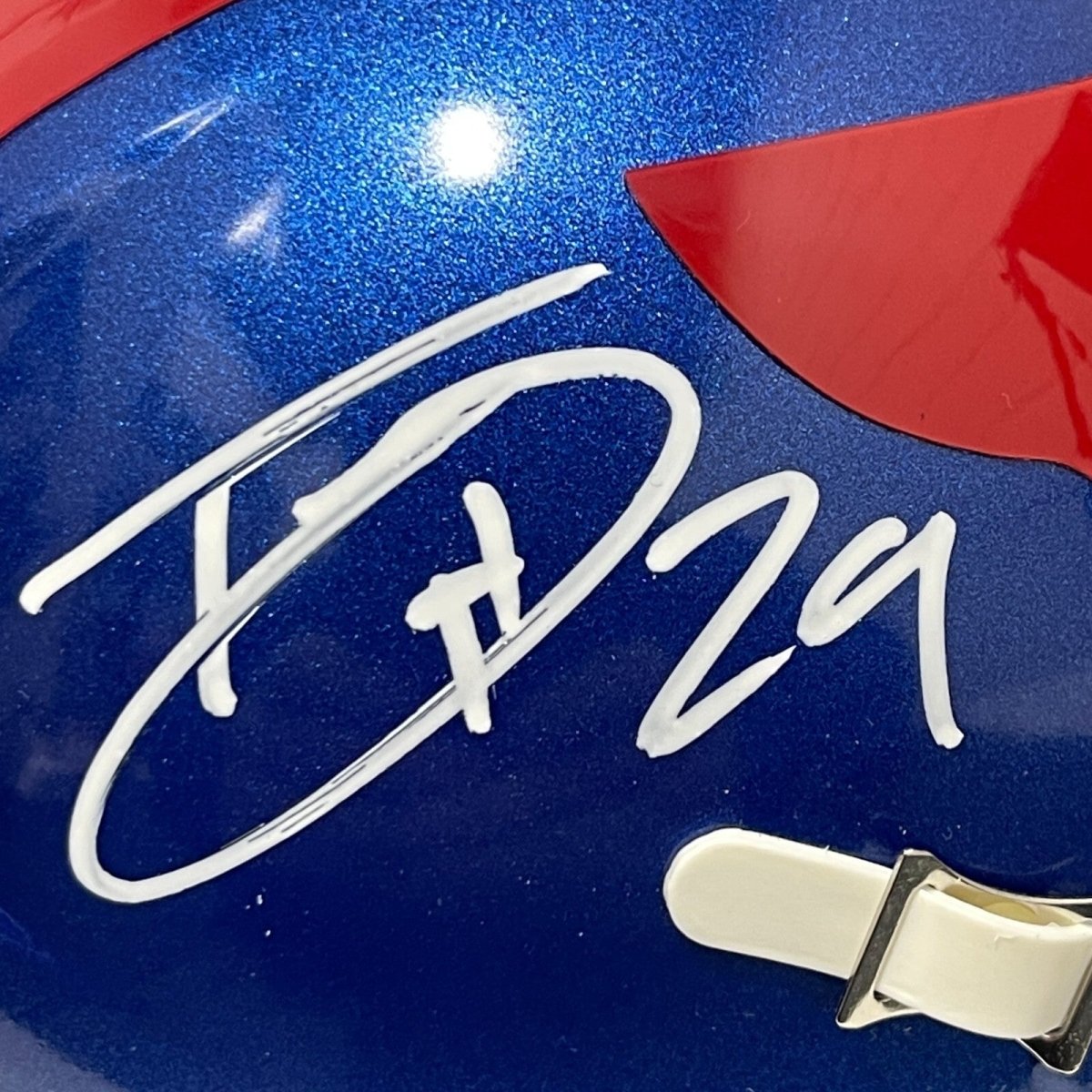 Tyrone Tracy Jr Signed Giants ALT 2024 Mini Helmet Beckett Witness BAS COA