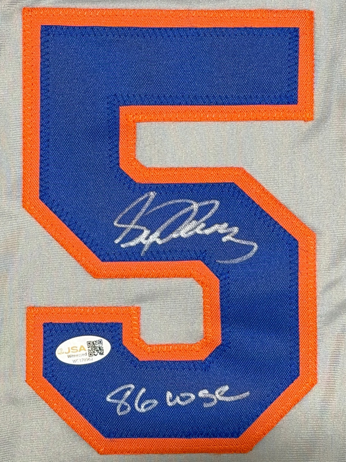 Sid Fernandez Signed New York Mets Custom Jersey w/ 86 WSC JSA Witness COA