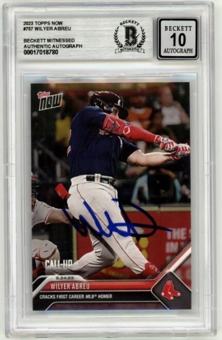 Wilyer Abreu 2023 Topps Now #757 Signed Rookie RC Beckett BAS BGS 10 Auto