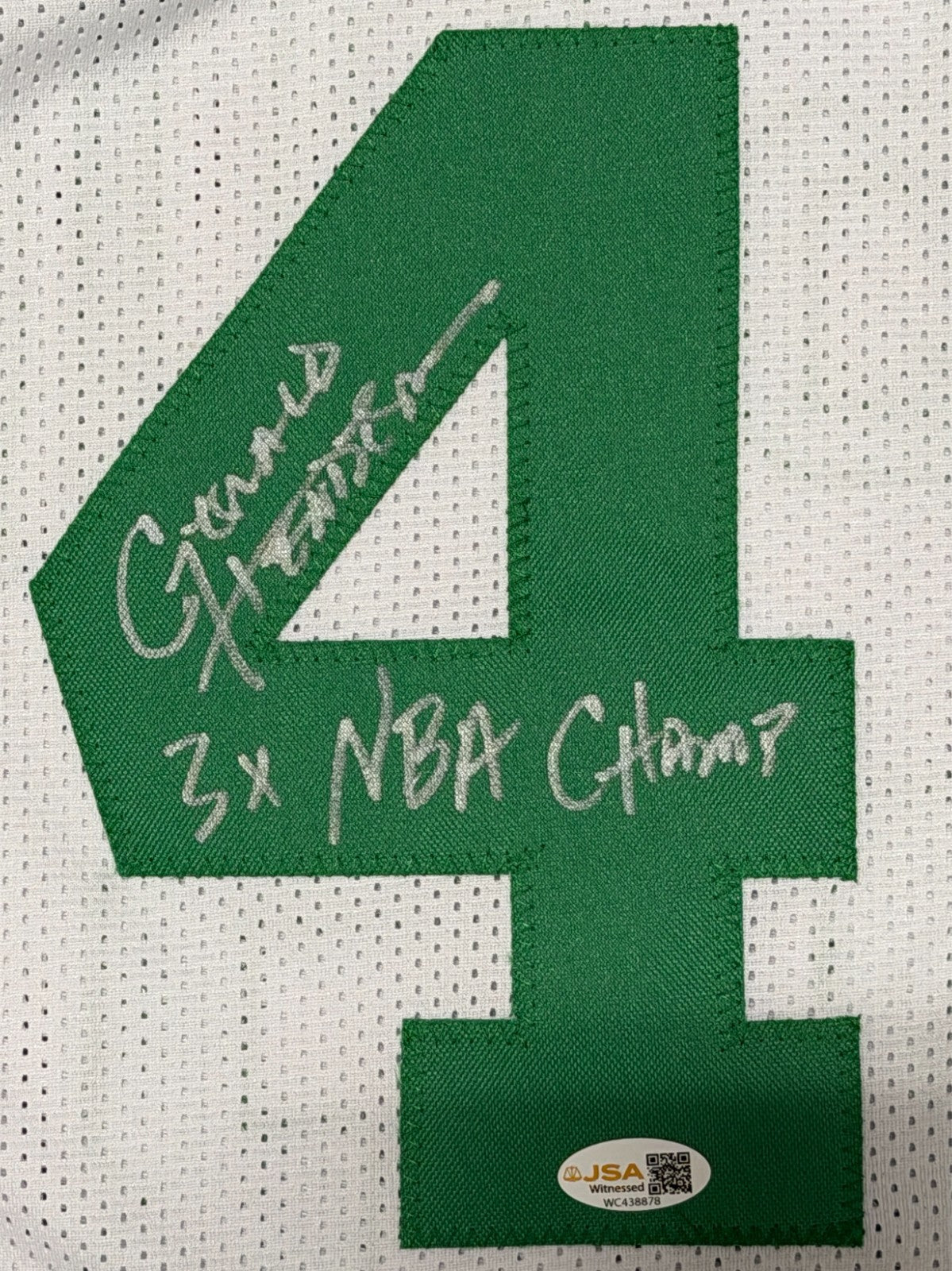 Gerald Henderson Signed Celtics Custom Jersey w/ 3x NBA Champ JSA Witness COA