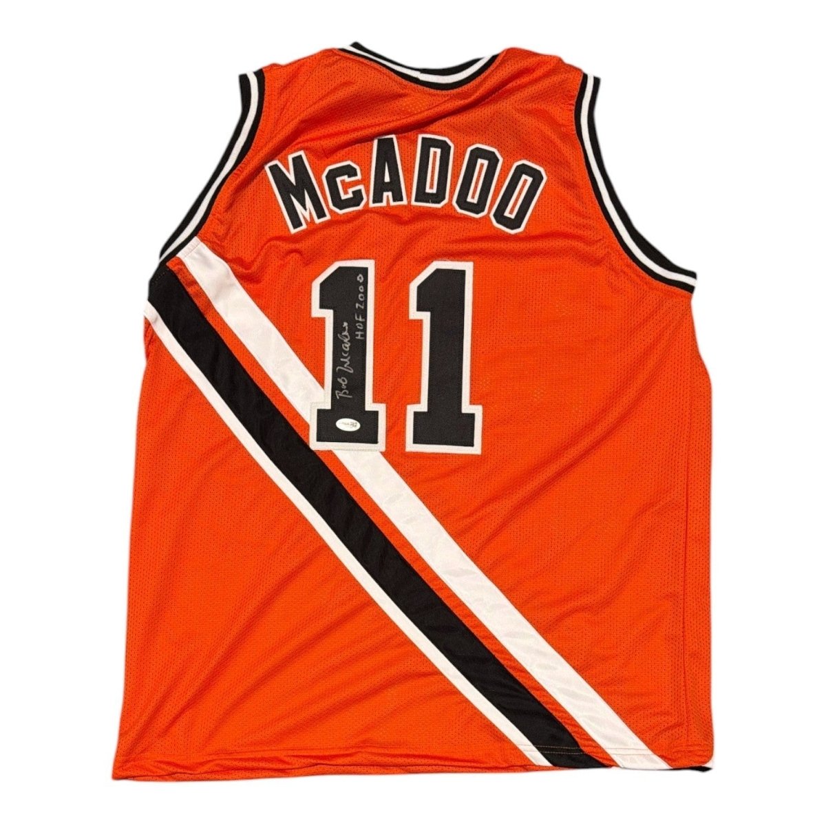 Bob McAdoo Signed Buffalo Braves Custom Jersey w/ HOF 2000 JSA Witness COA