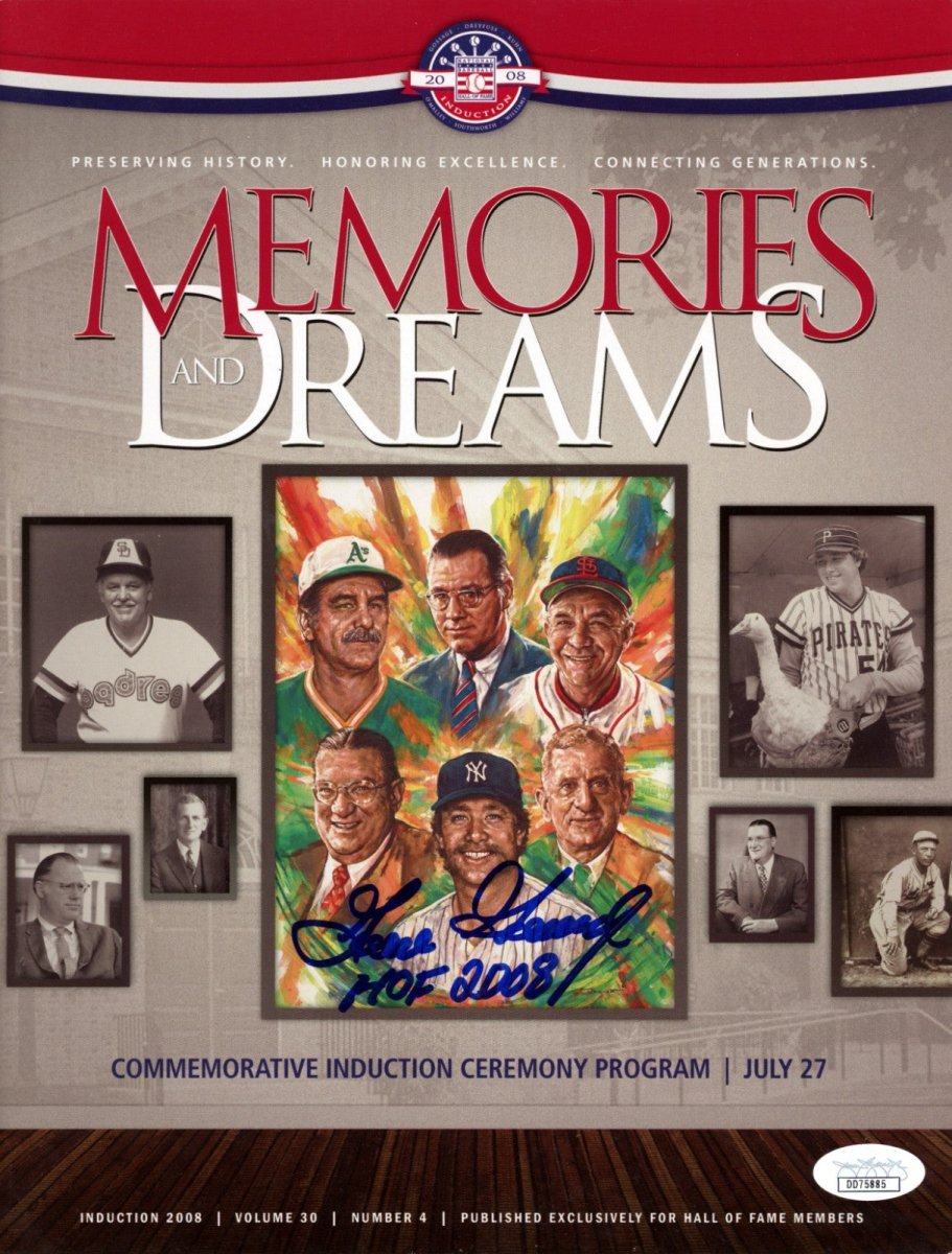 Goose Gossage Signed Hall of Fame Induction Ceremony Program HOF 2008 JSA COA