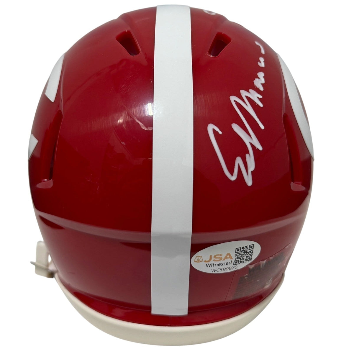 Ed Marinaro Signed Cornell Big Red Custom Mini Helmet w/ CHOF 91 JSA Witness COA