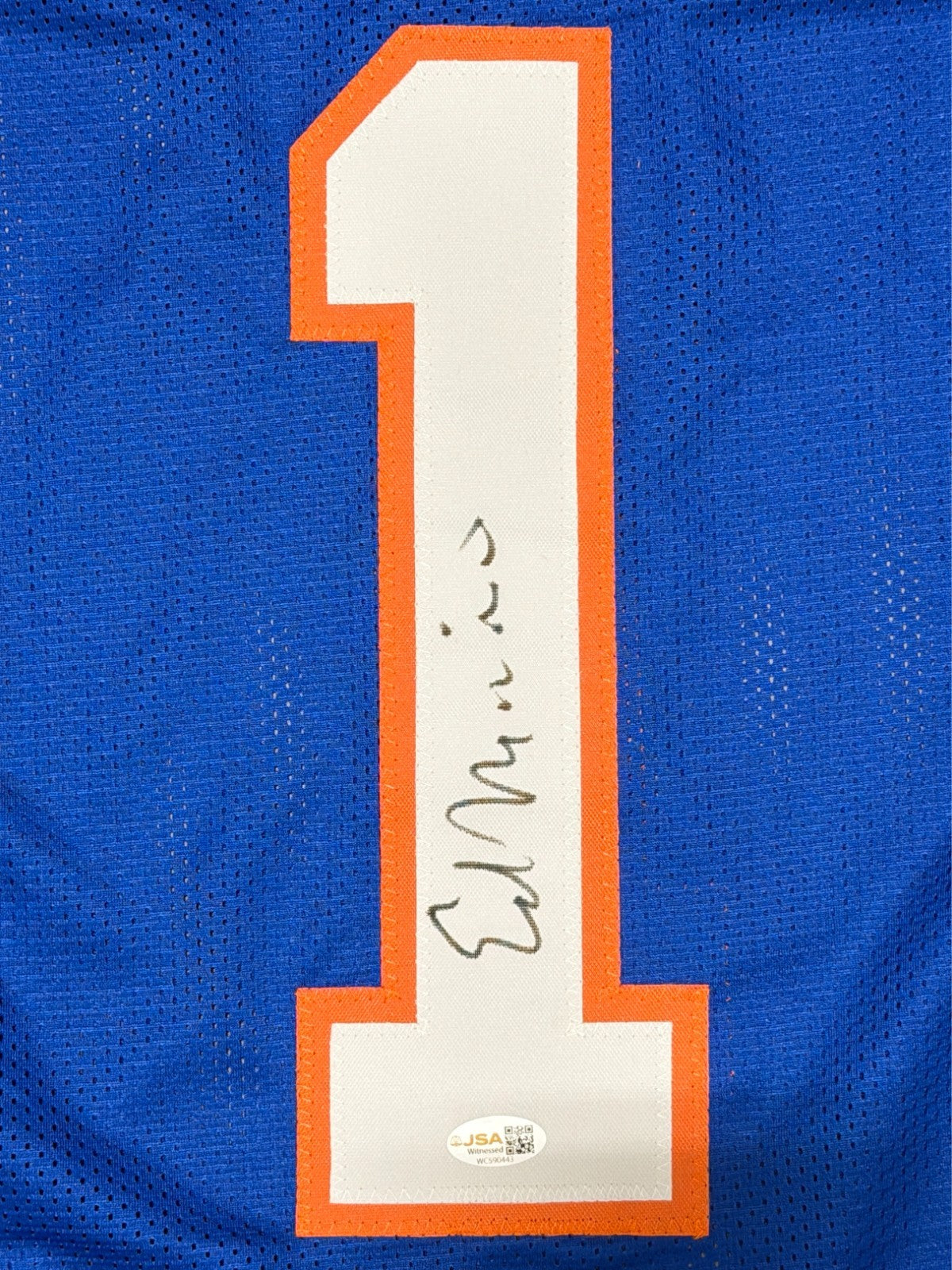 Ed Marinaro Signed Coach Marty Blue Mountain State BMS Custom Jersey JSA Wit COA