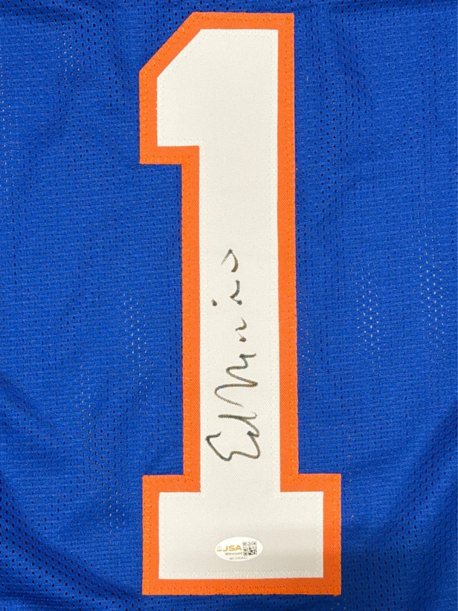 Ed Marinaro Signed Coach Marty Blue Mountain State BMS Custom Jersey JSA Wit COA