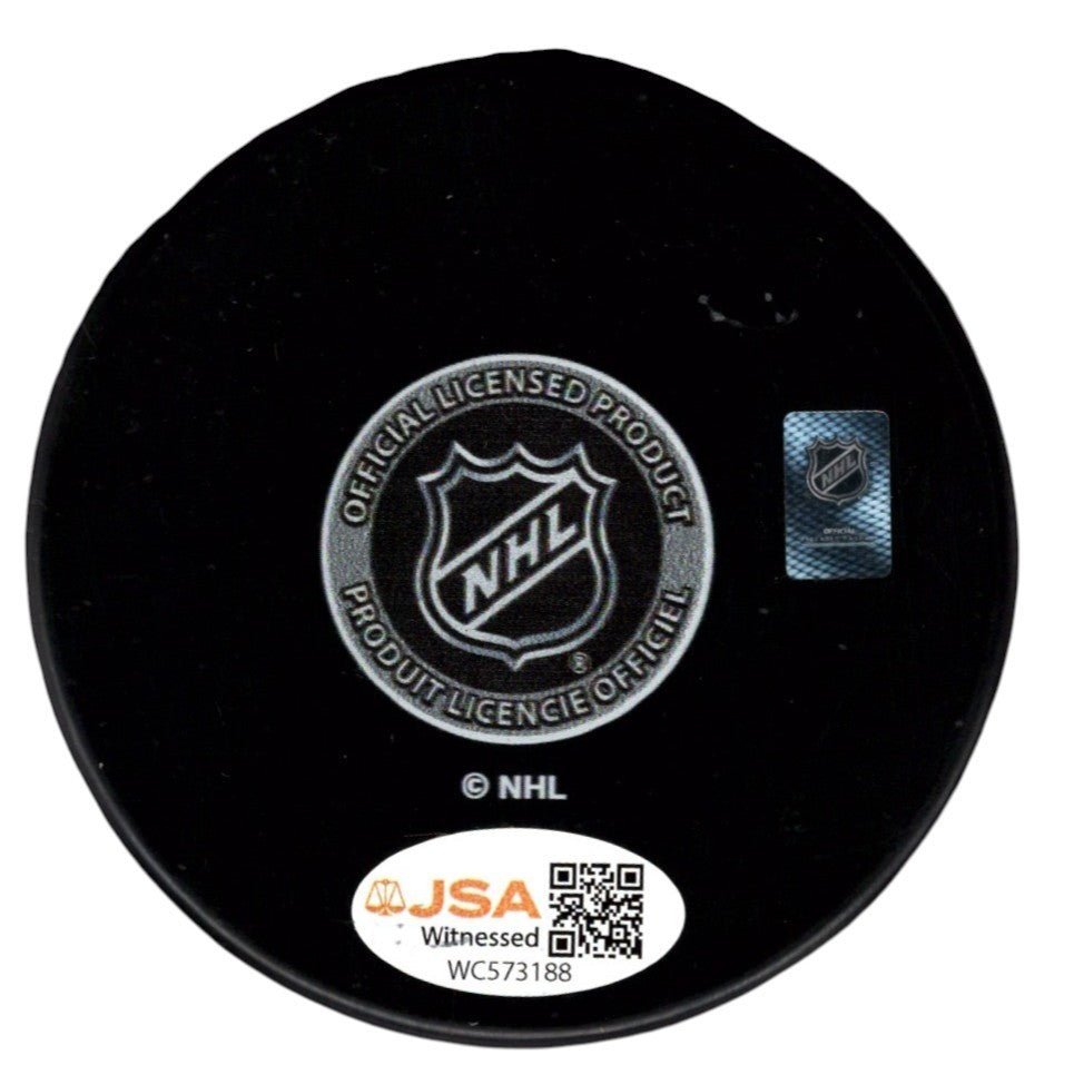 Rejean Lemelin Signed Bruins 100th Centennial Puck w/ 89-90 Jennings JSA W COA