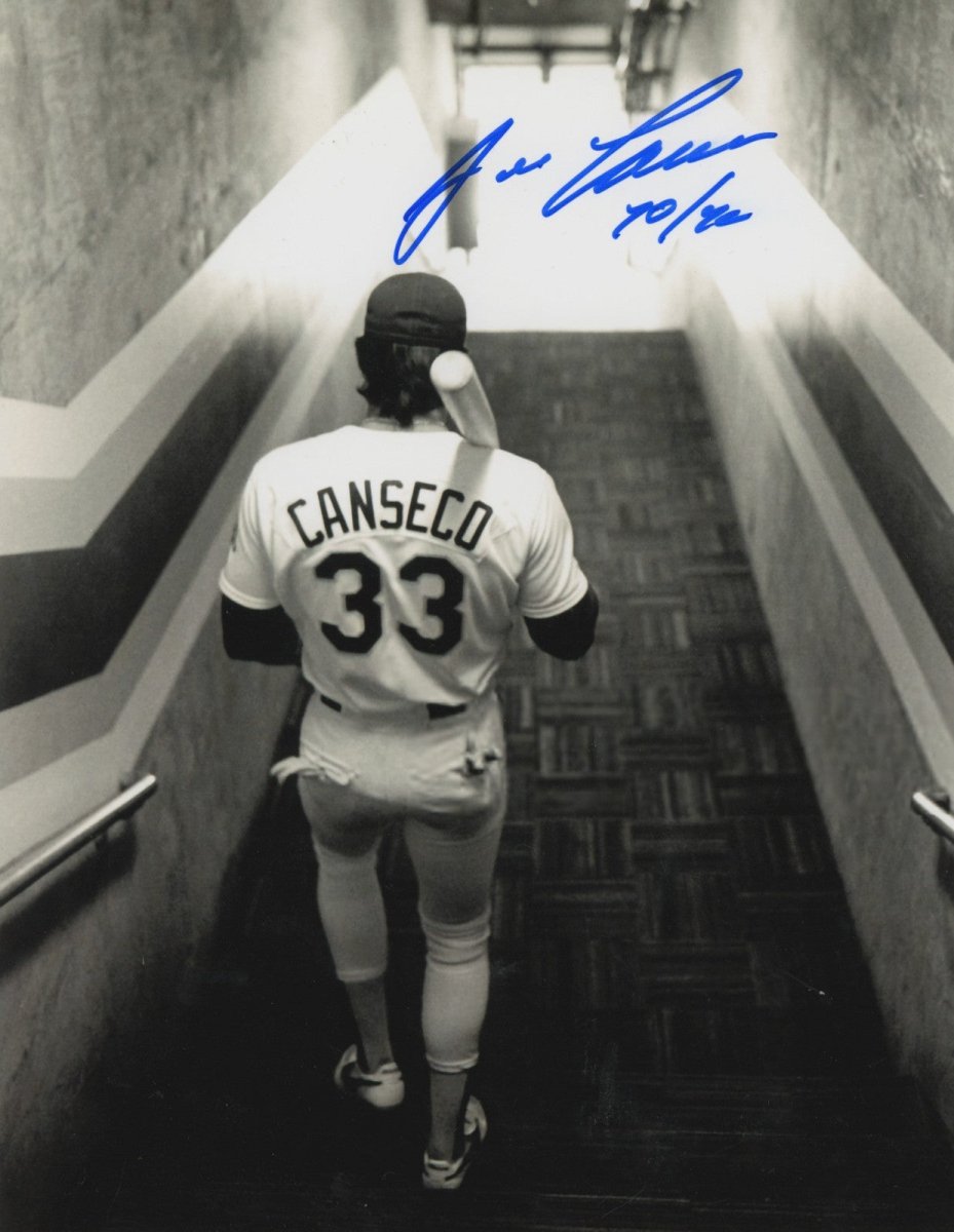 Jose Canseco Signed Autographed Oakland Athletics 8x10 Photo w 40/40 LSCM COA #3