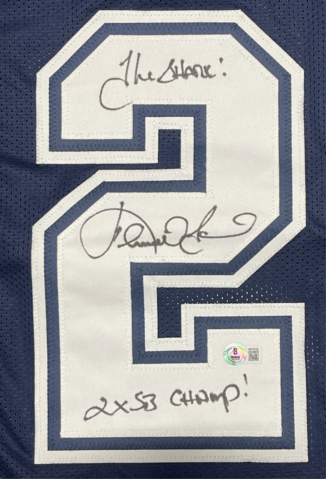 Kenny Gant Signed Dallas Cowboys Custom Jersey w/ 2 ins Beckett Witness BAS COA