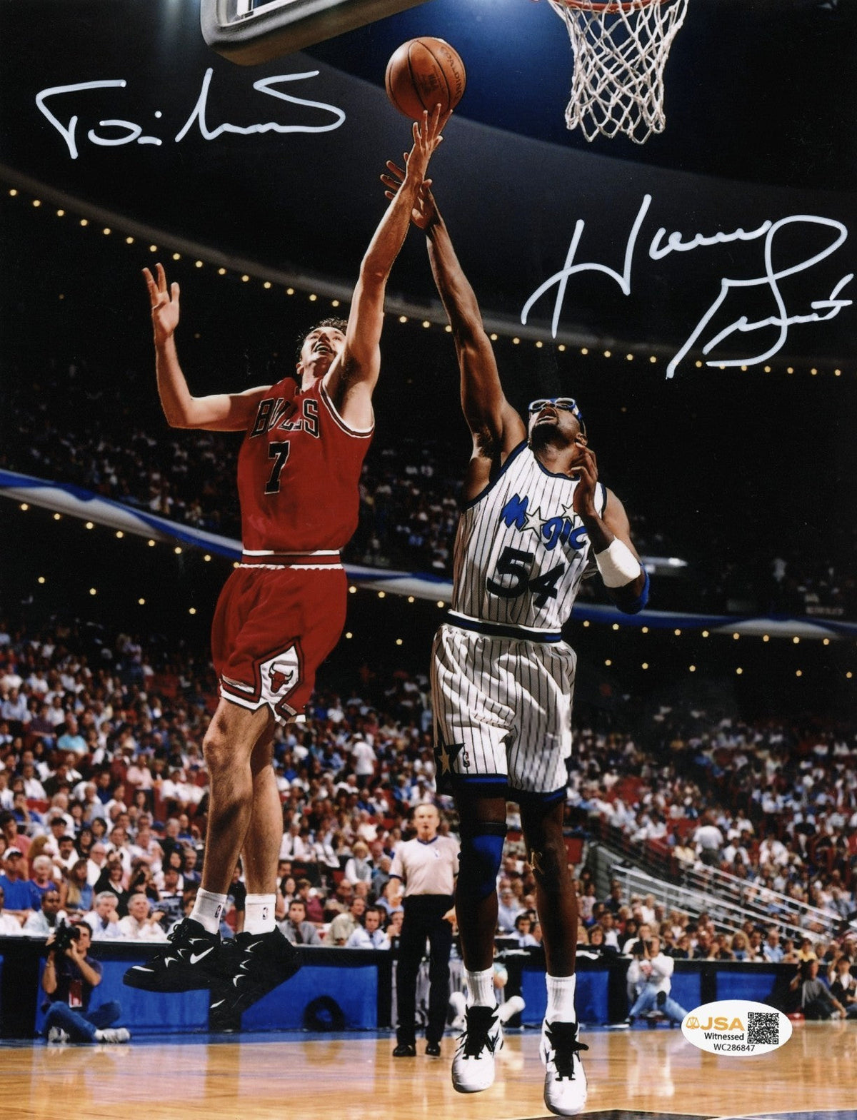 Toni Kukoc &amp; Horace Grant Dual Signed Autographed 8x10 Photo JSA WITNESS COA