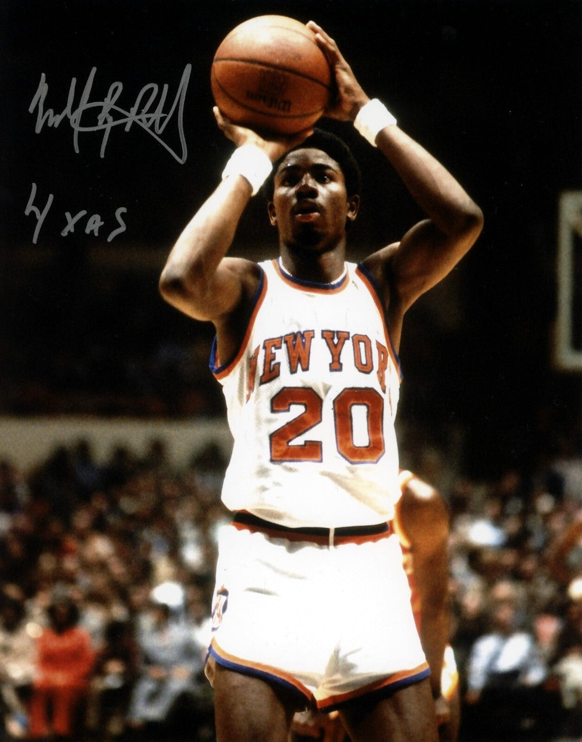Micheal Ray Richardson Signed New York Knicks 8x10 Photo w/ 4x AS LSCM COA