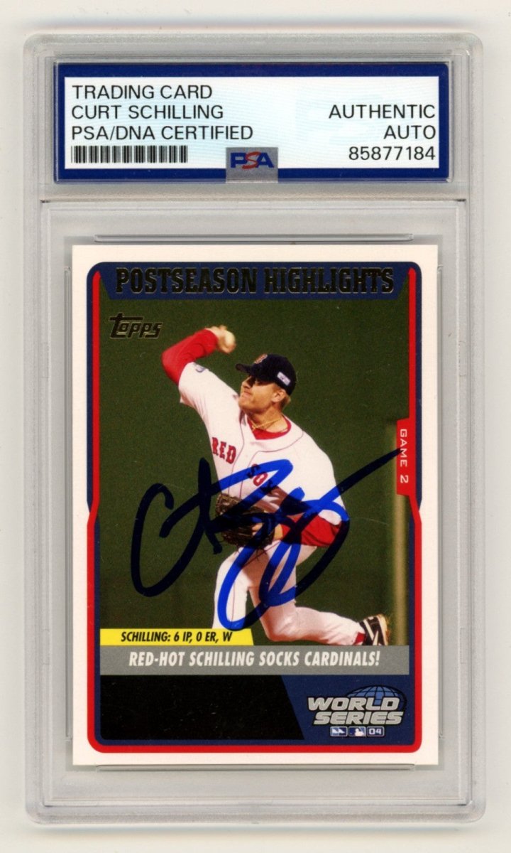 Curt Schilling 2005 Topps Postseason Highlights Signed Auto PSA Authentic Auto