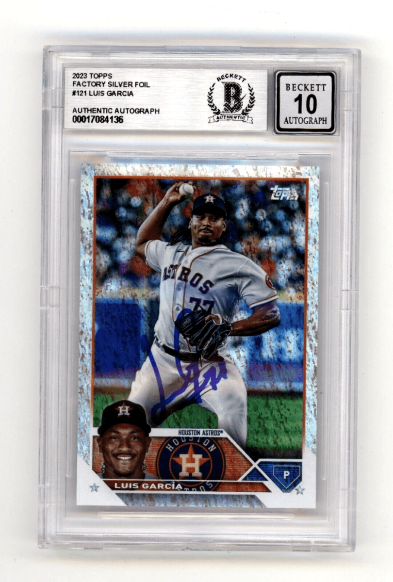 Luis Garcia 2023 Topps 121 Silver Foilboard #/426 Signed BAS BGS 10 Auto Astros