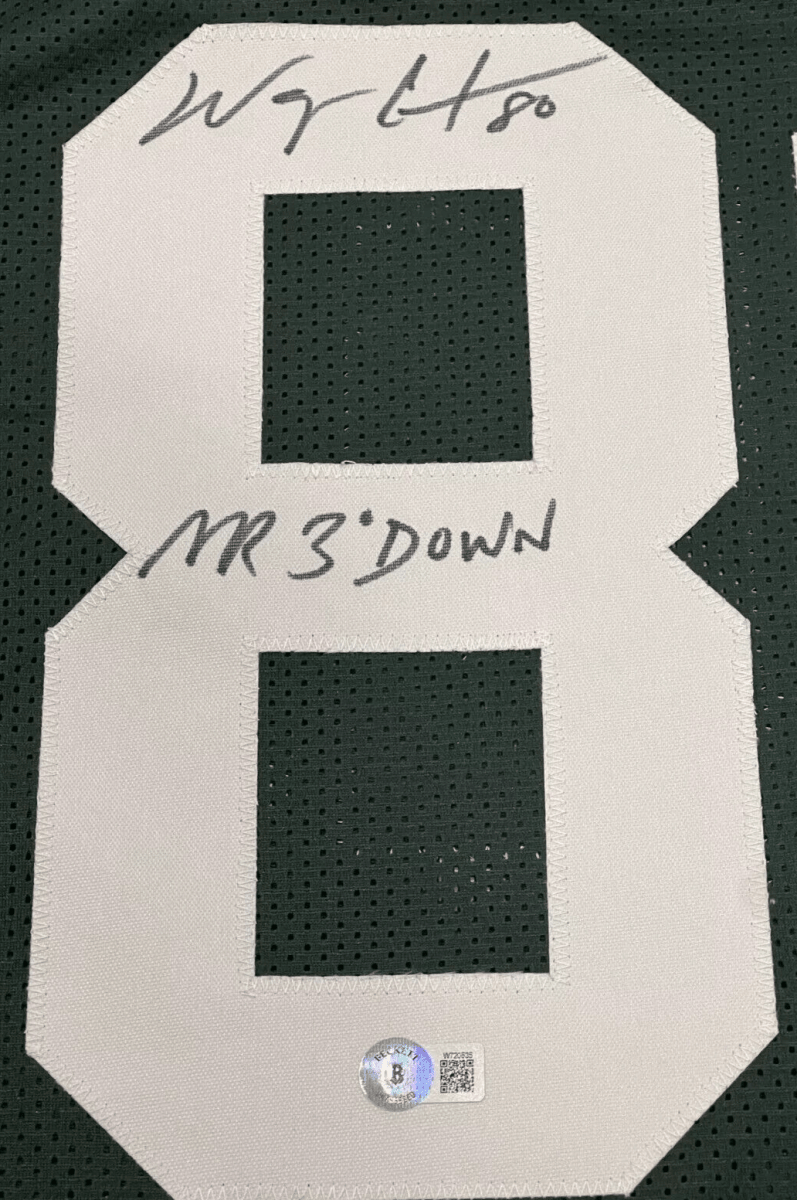 Wayne Chrebet Signed Jets Custom Jersey w/ Mr 3rd Down Beckett Witness BAS COA