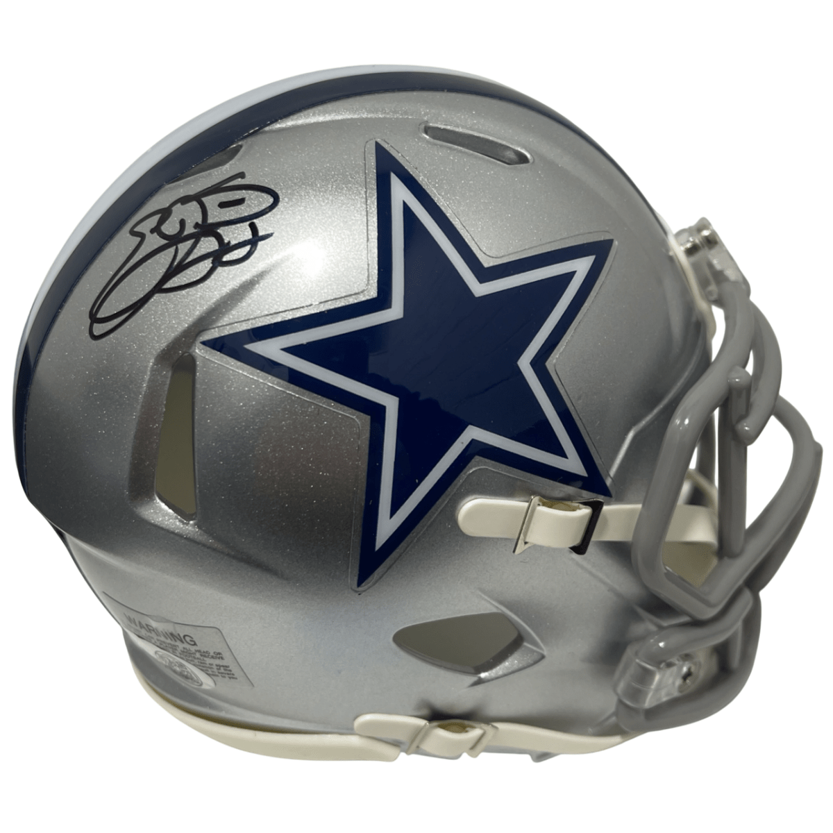 Emmitt Smith Signed Autographed Dallas Cowboys Speed Mini Helmet JSA COA