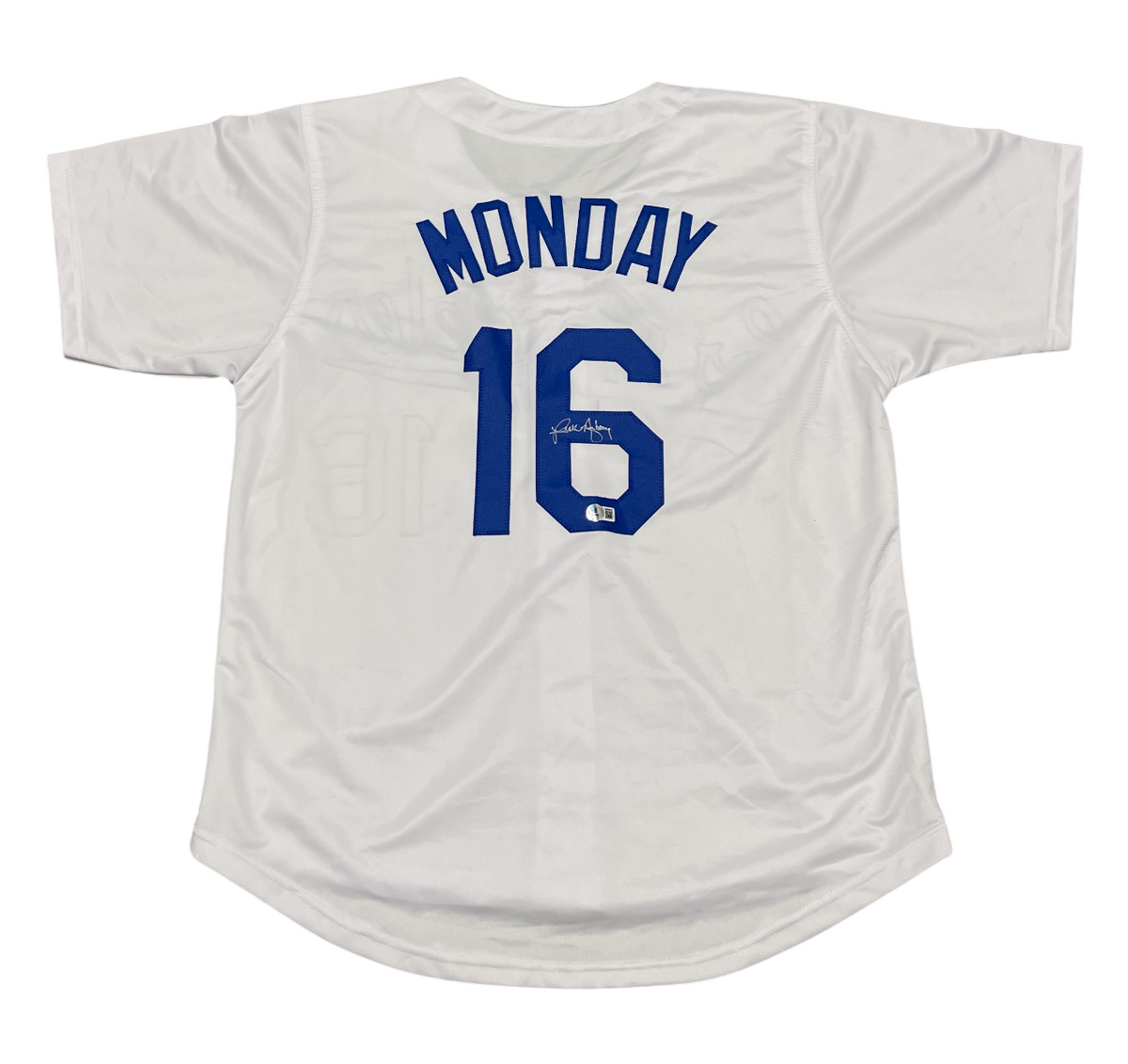 Rick Monday Signed Los Angeles Dodgers Custom Jersey Beckett Witness BAS COA