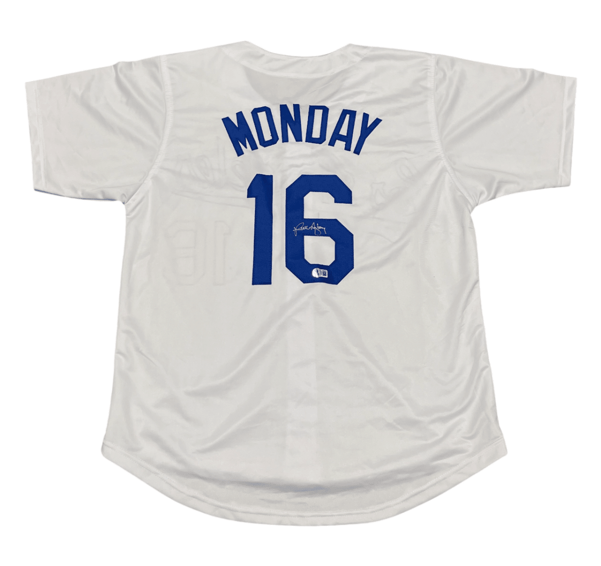 Rick Monday Signed Los Angeles Dodgers Custom Jersey Beckett Witness BAS COA