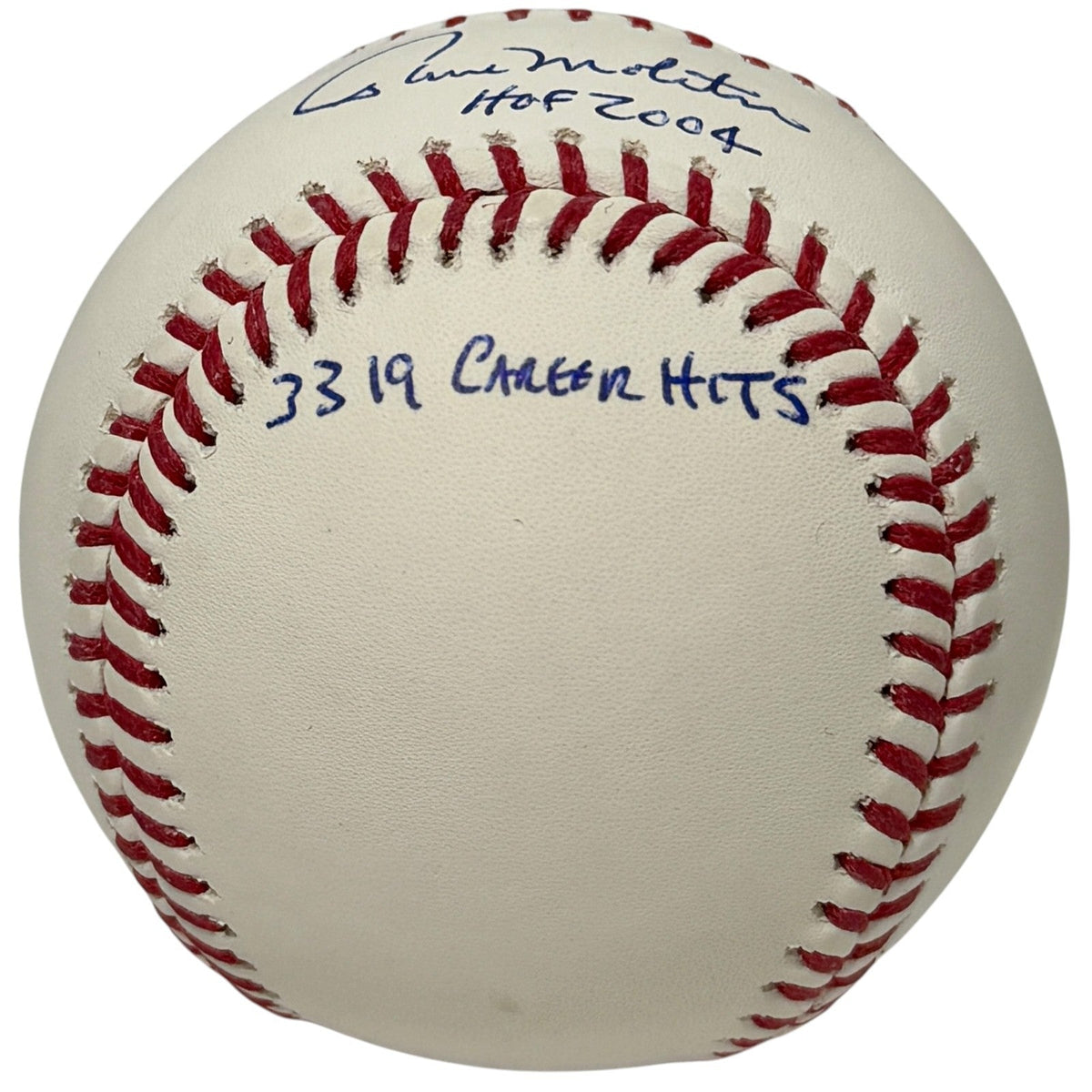 Paul Molitor Signed Autographed ROMLB Baseball w/ 3 Stat Inscs JSA COA