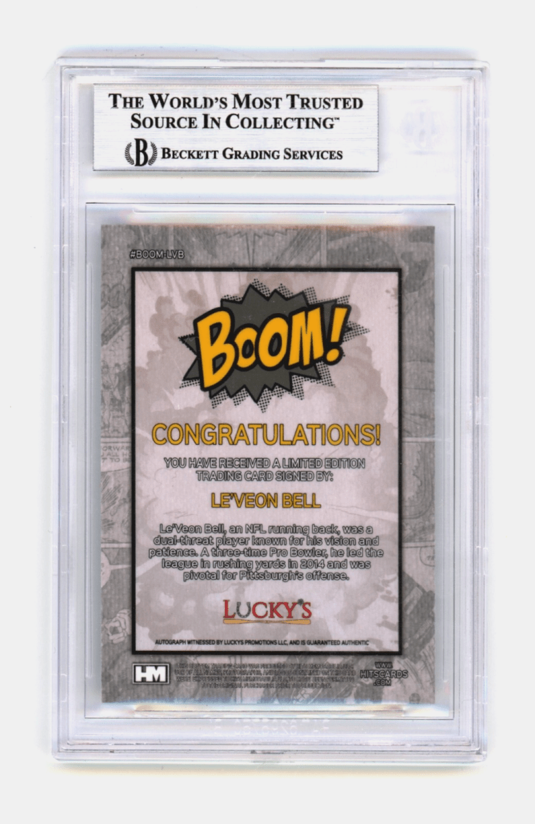 Le'Veon Bell 2024 Hits Memorabilia BOOM Silver Signed BGS BAS Auto Pittsburgh