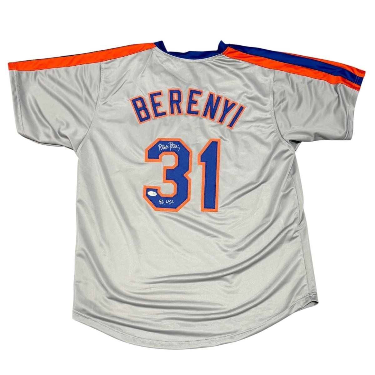 Bruce Berenyi Signed New York Mets Custom Jersey w/ 86 WSC JSA Witness COA