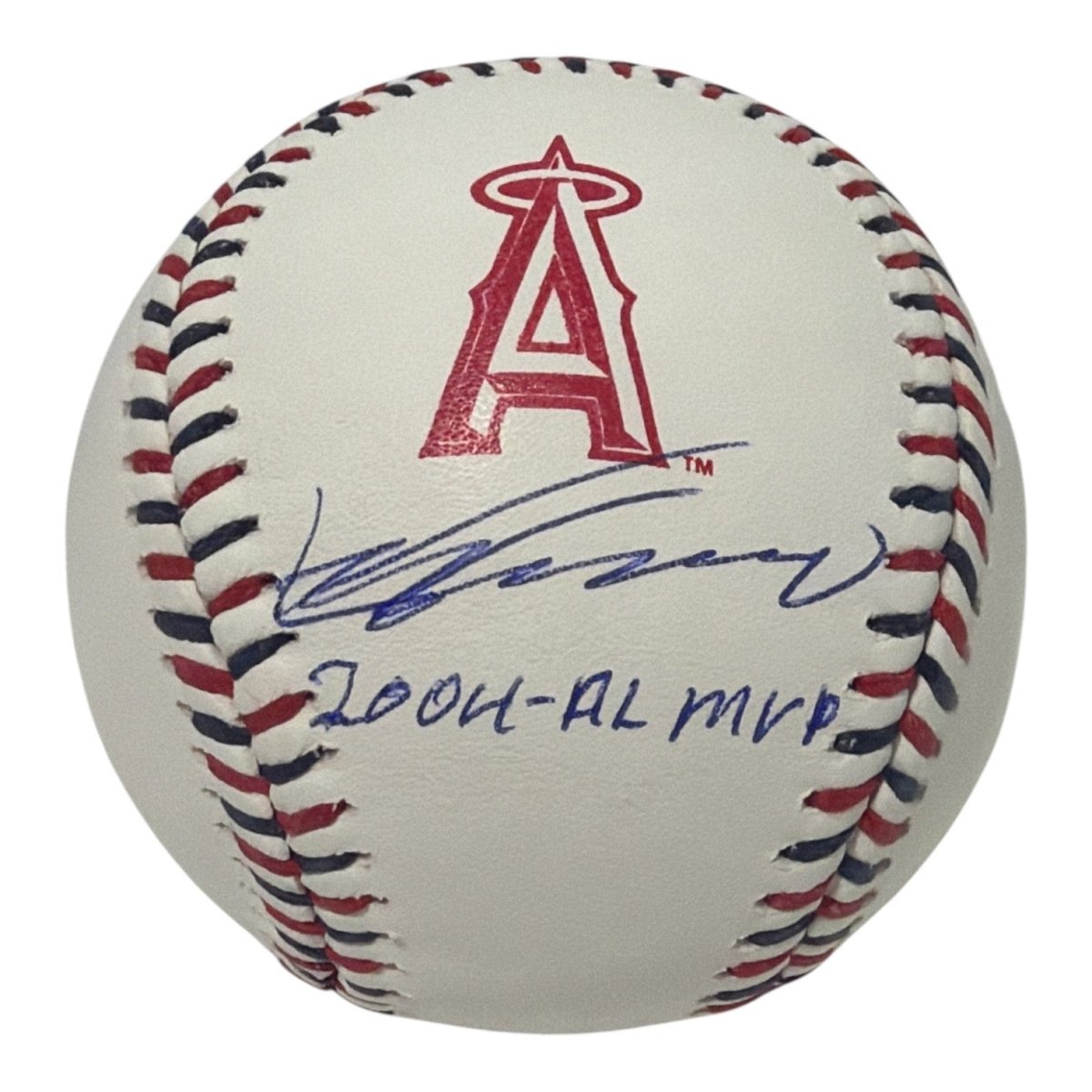 Vladimir Guerrero Signed LA Angels Logo Baseball w/ 2004 AL MVP JSA Witness COA