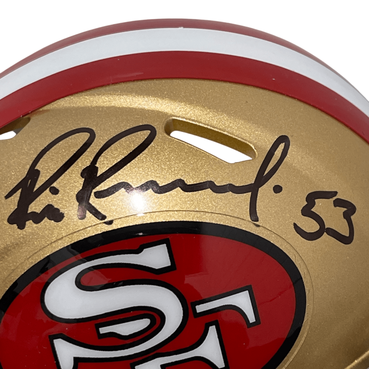Bill Romanowski Signed 49ers Speed Mini Helmet Beckett Witness BAS COA