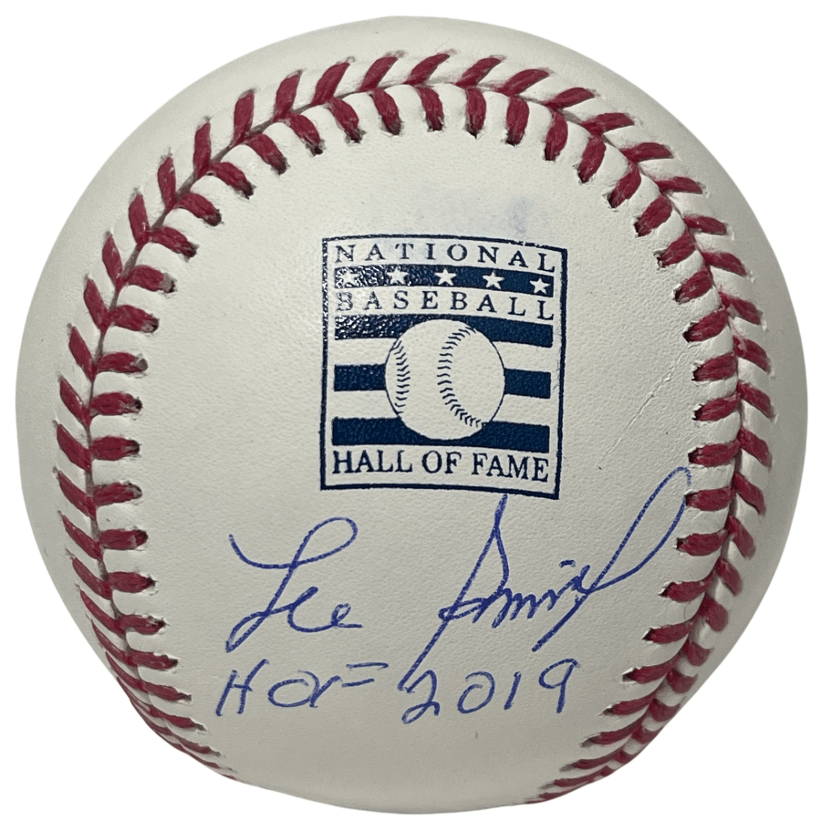 Lee Smith Signed HOF ROMLB Baseball w/ HOF 2019 Beckett Witness BAS COA