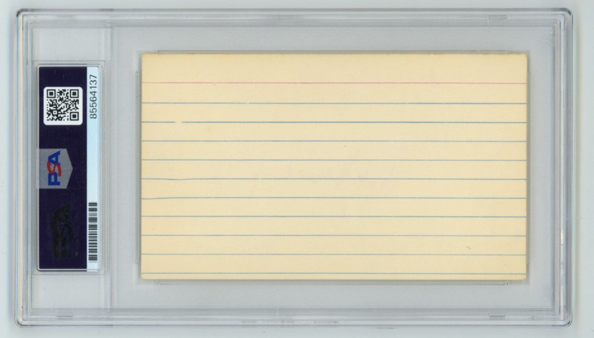 Hank Greenberg Signed Autographed 3x5 Index Card Cut PSA 10 Auto Gem Mt Tigers D