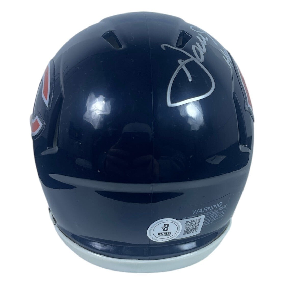 Dan Hampton Signed Bears Speed Mini Helmet w/ HOF 2002 Beckett Witness BAS COA
