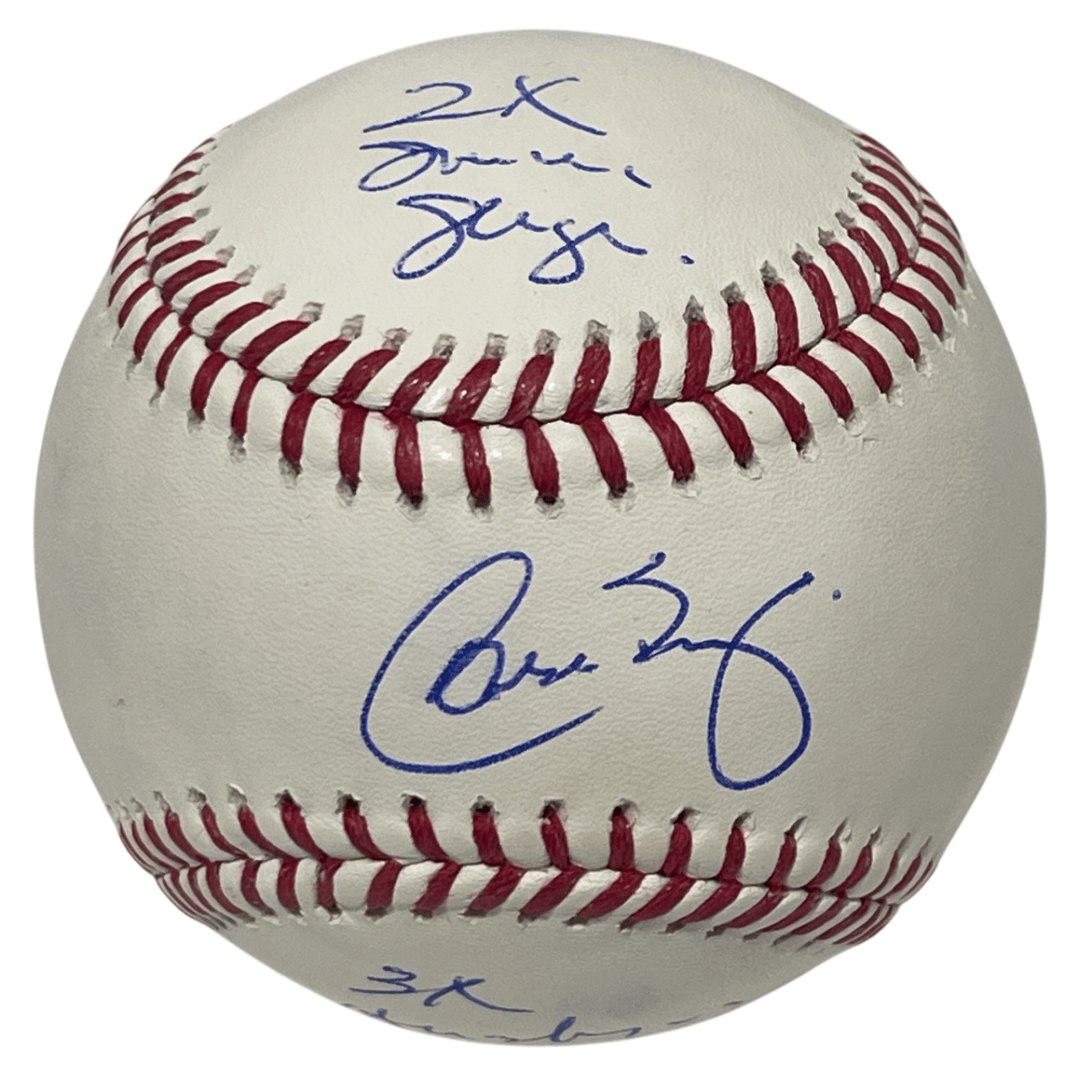 Carlos Baerga Signed ROMLB Baseball w/ 2 Insc Beckett Witness BAS COA