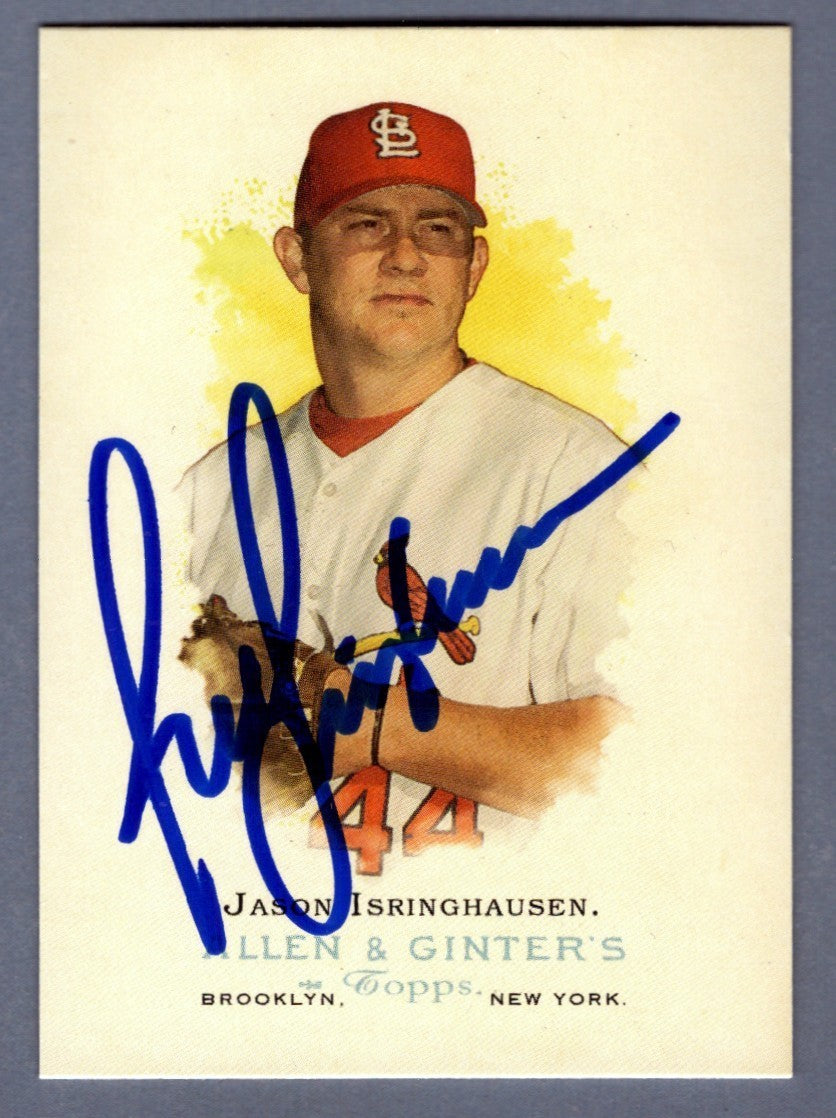 Jason Isringhausen Signed Autographed 2006 Topps Allen &amp; Ginter #88 LSCM COA