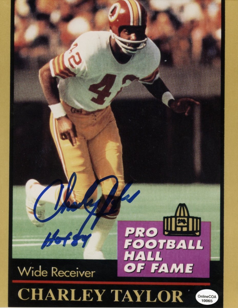 Charley Taylor Signed Autographed Washington Redskins 8x10 Photo HOF 84 LSCM COA
