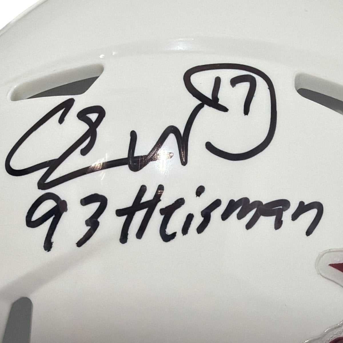 Charlie Ward Signed Florida State White Mini Helmet w 93 Heisman JSA Witness COA