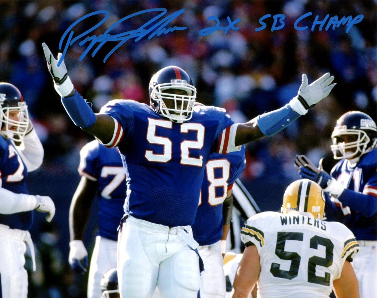 Pepper Johnson Signed New York Giants 8x10 Photo w/ 2x SB Champ LSCM COA