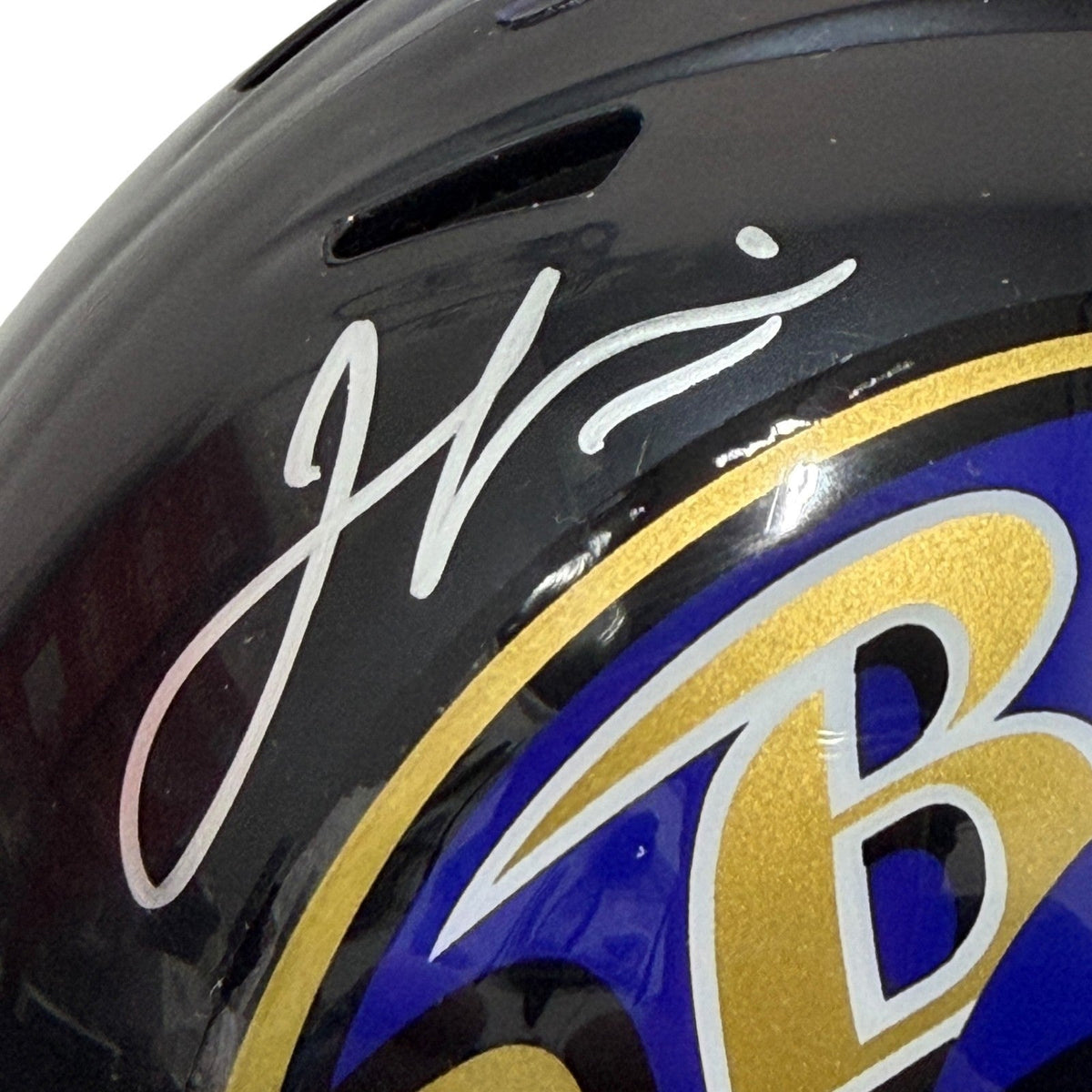 Jamal Lewis Signed Baltimore Ravens Speed Mini Helmet JSA Witness COA