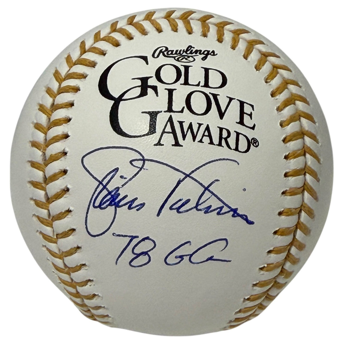 Ellis Valentine Signed Gold Glove Baseball w/ 78 GG JSA Witness COA Expos