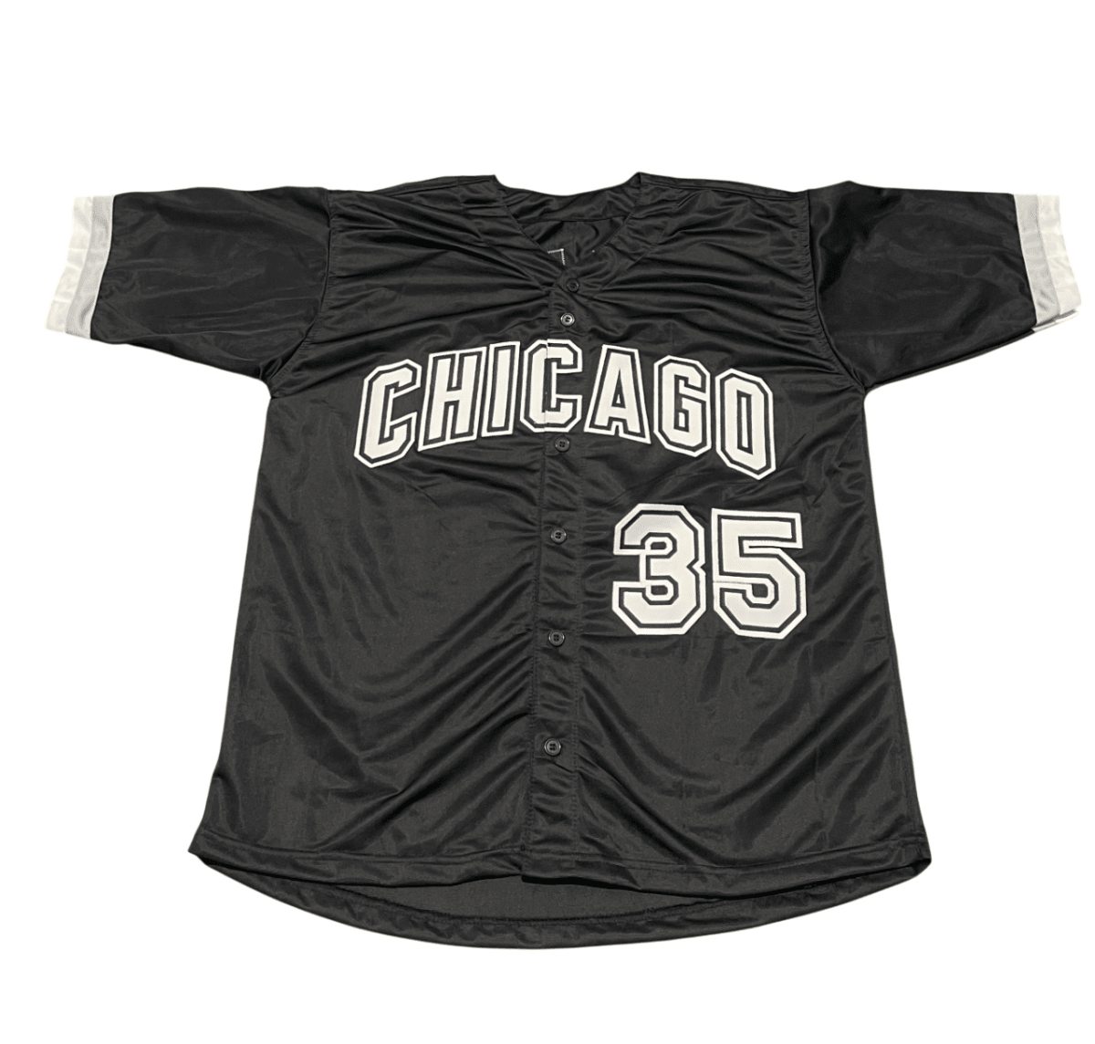 Frank Thomas Signed Chicago White Sox Custom Black Jersey Beckett Wit BAS COA