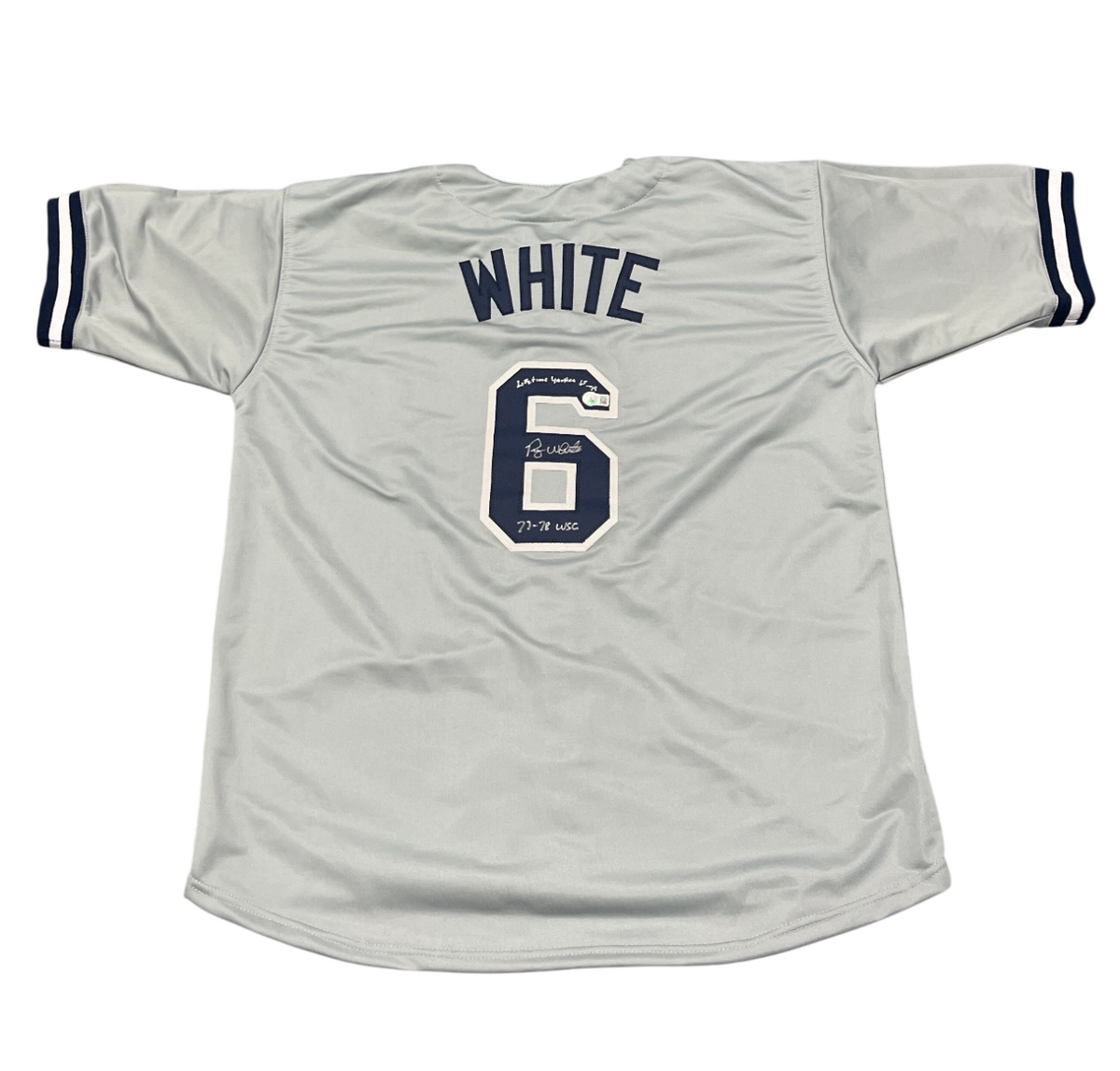 Roy White Signed Yankees Custom Jersey Lifetime Yankee &amp; 77-78 WSC Beckett COA