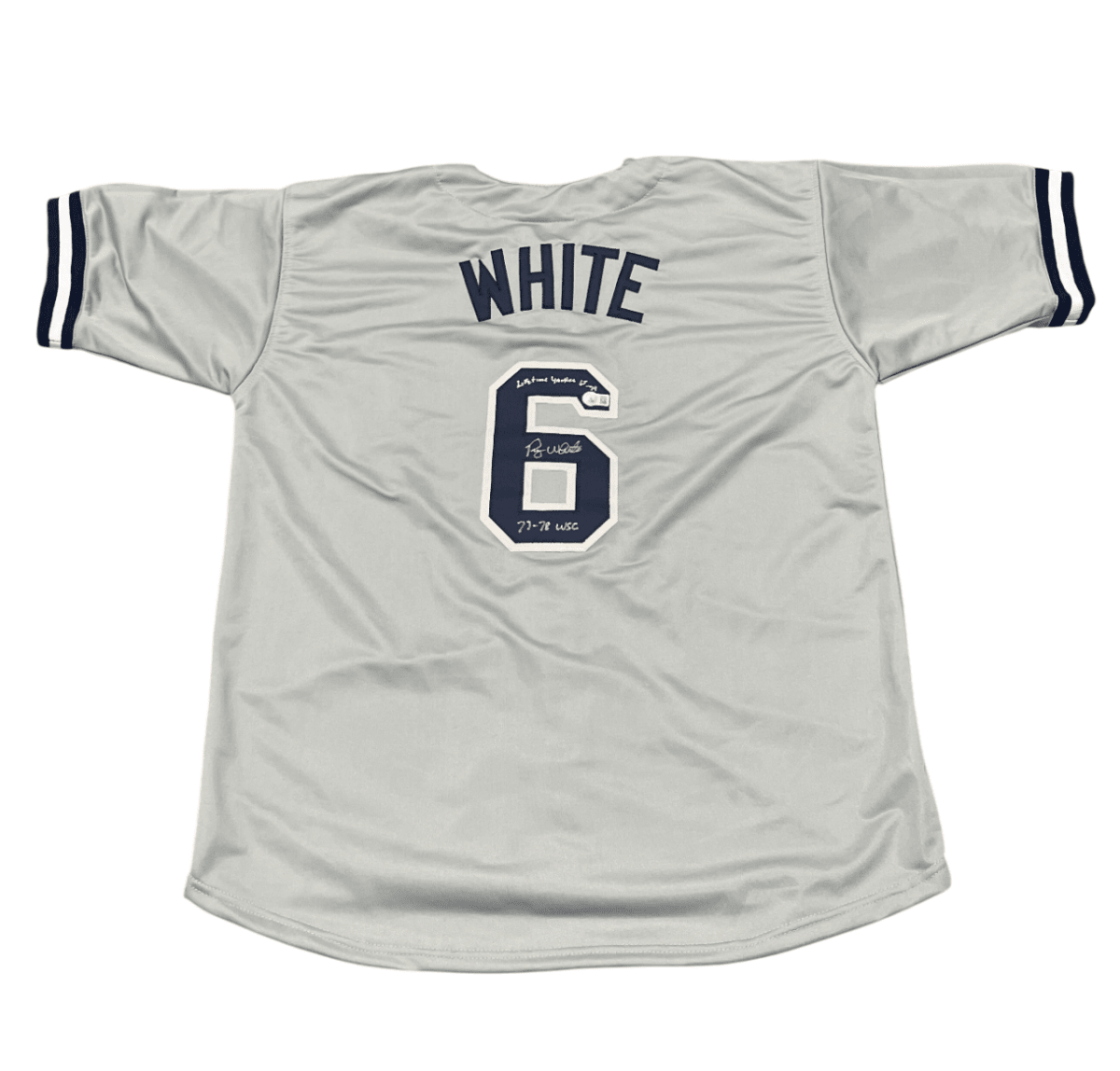 Roy White Signed Yankees Custom Jersey Lifetime Yankee & 77-78 WSC Beckett COA