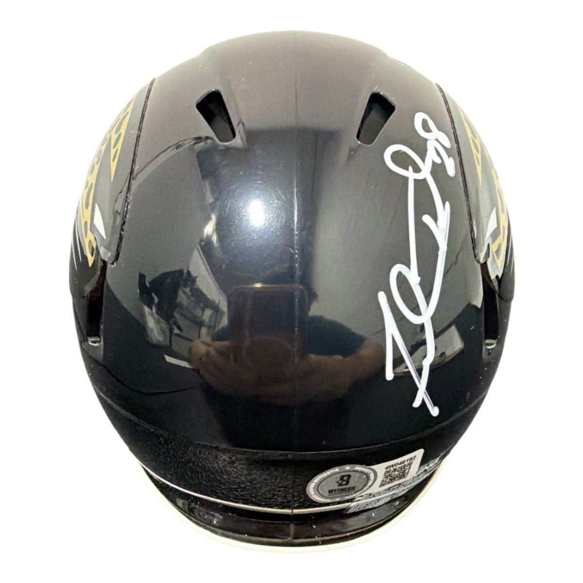 Fred Taylor Signed Jacksonville Jaguars Mini Helmet Beckett Witness BAS COA