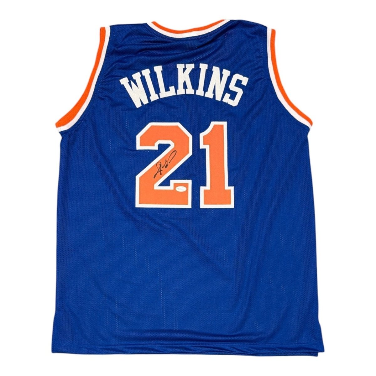Gerald Wilkins Signed Autographed New York Knicks Custom Jersey JSA Witness COA