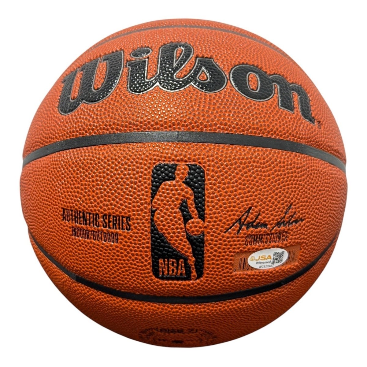 Charles Oakley Signed Autographed Wilson NBA Basketball JSA Witness COA