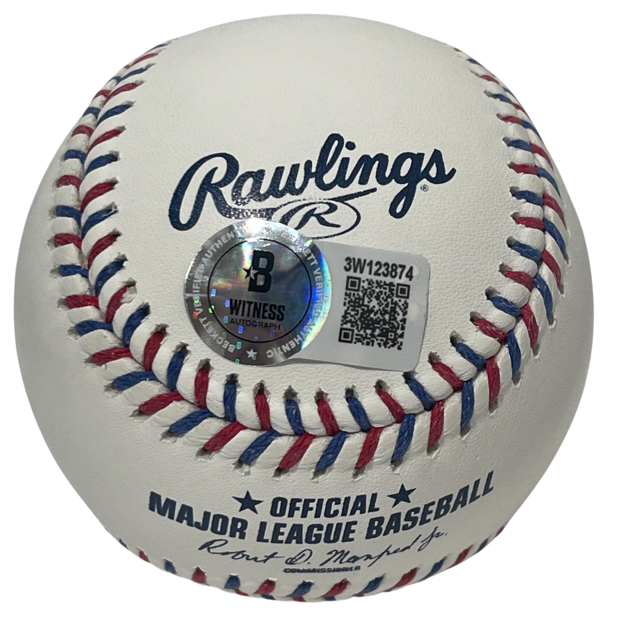Sammy Sosa Signed Cubs Logo ROMLB Baseball w/ 609 HR Beckett Witness BAS COA
