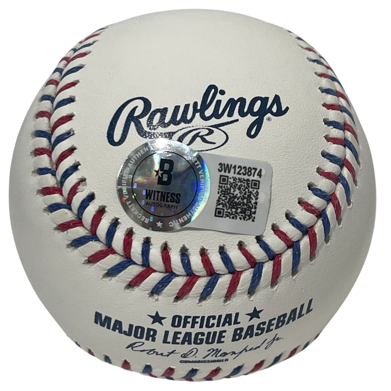 Sammy Sosa Signed Cubs Logo ROMLB Baseball w/ 609 HR Beckett Witness BAS COA