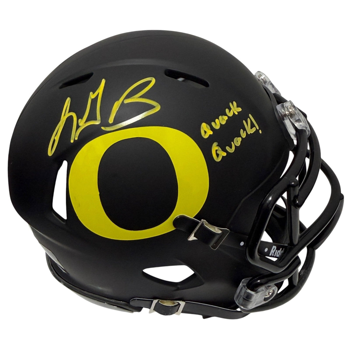 LeGarrette Blount Signed Oregon Ducks Mini Helmet w/ Quack Quack! JSA Wit COA