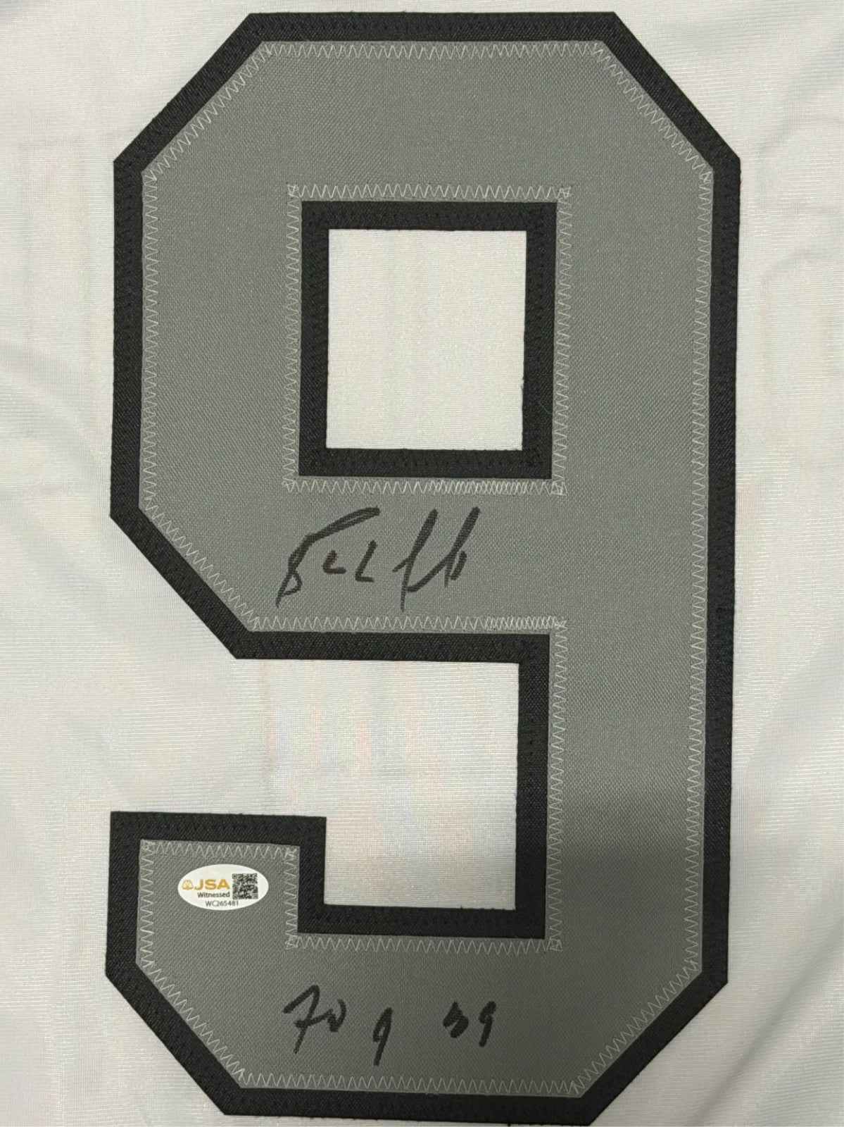 Bernie Nicholls Signed LA Kings White Custom Jersey w/ 70 Goals 89 JSA Wit. COA