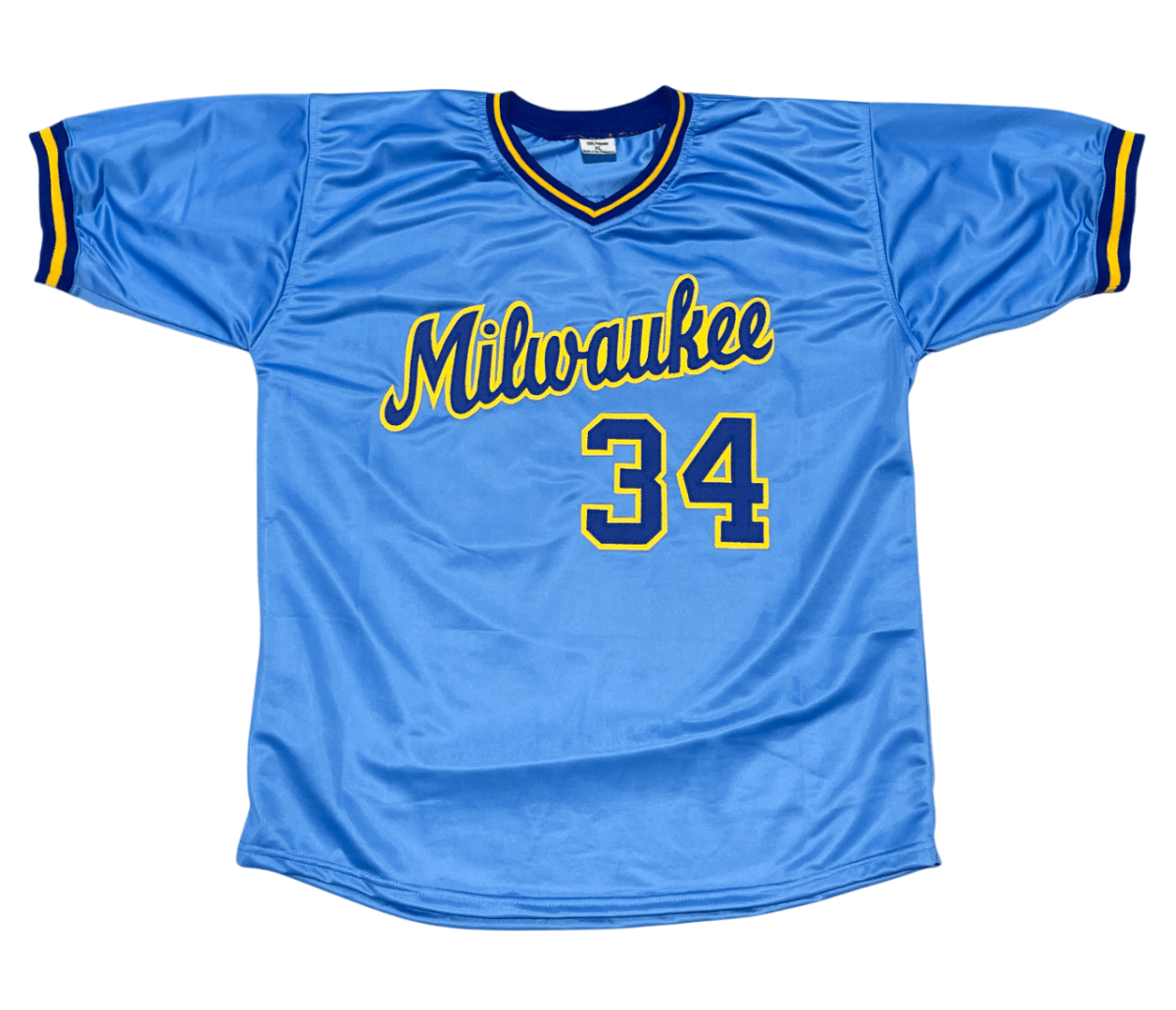Rollie Fingers Signed Milwaukee Brewers Custom Jersey Beckett Witness BAS COA