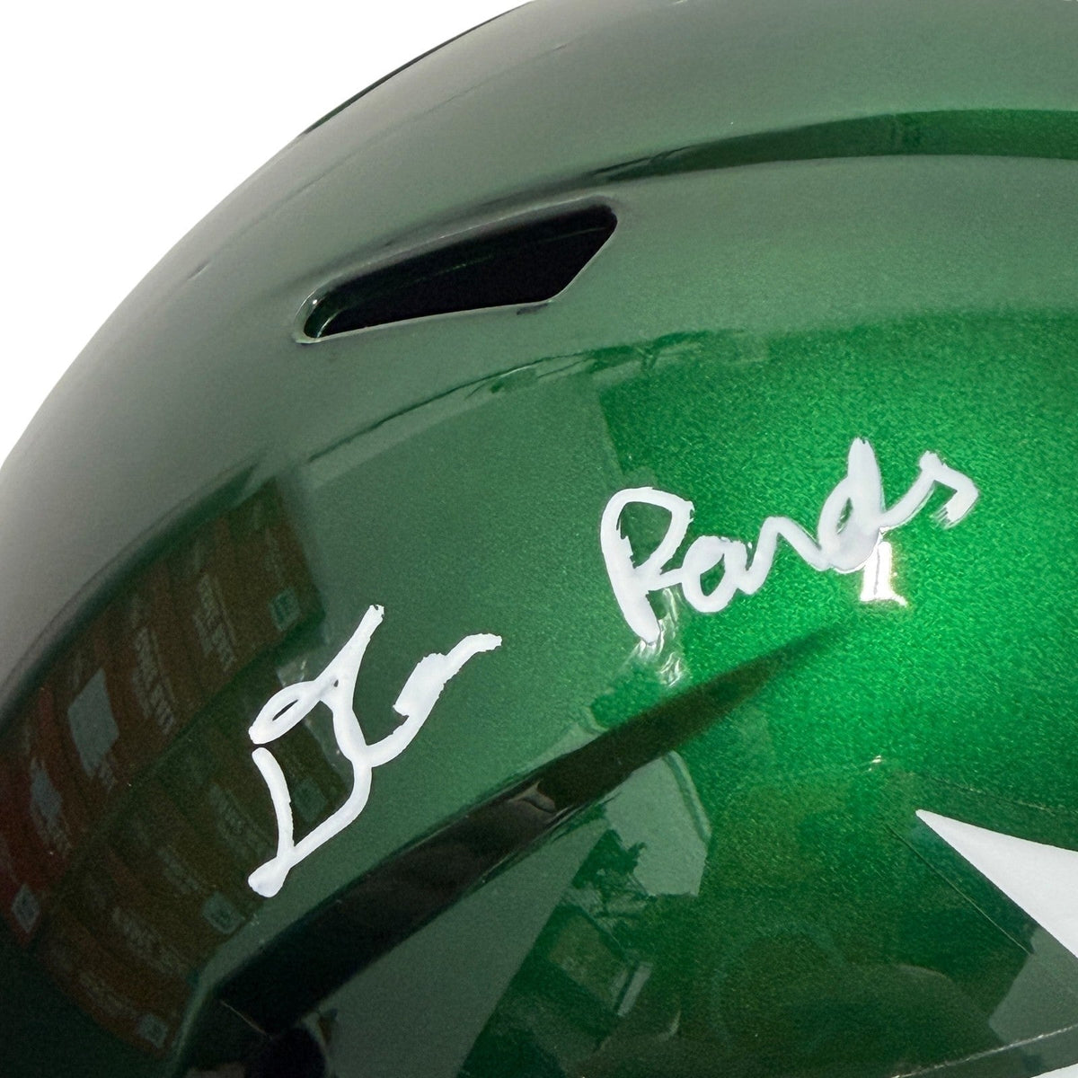 D'Angelo Ponds Signed Jets Speed FS Full Size Helmet w/ 2x Insc JSA Witness COA