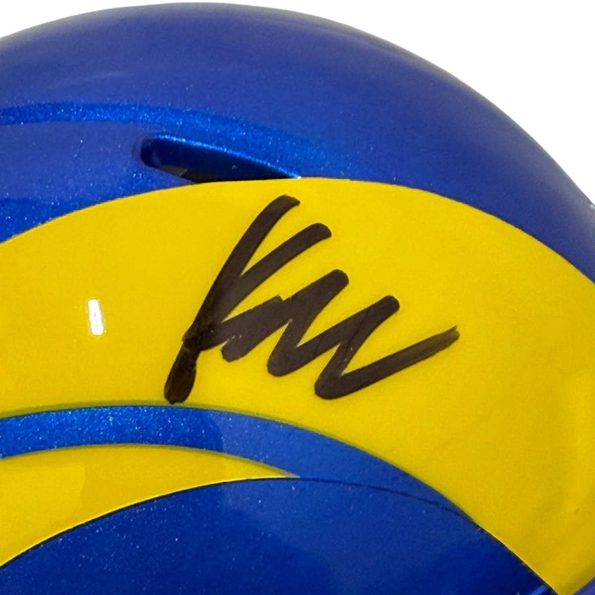 Kyren Williams Signed Los Angles Rams Speed Mini Helmet JSA Witness COA